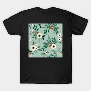 Winter Floral - Jade T-Shirt